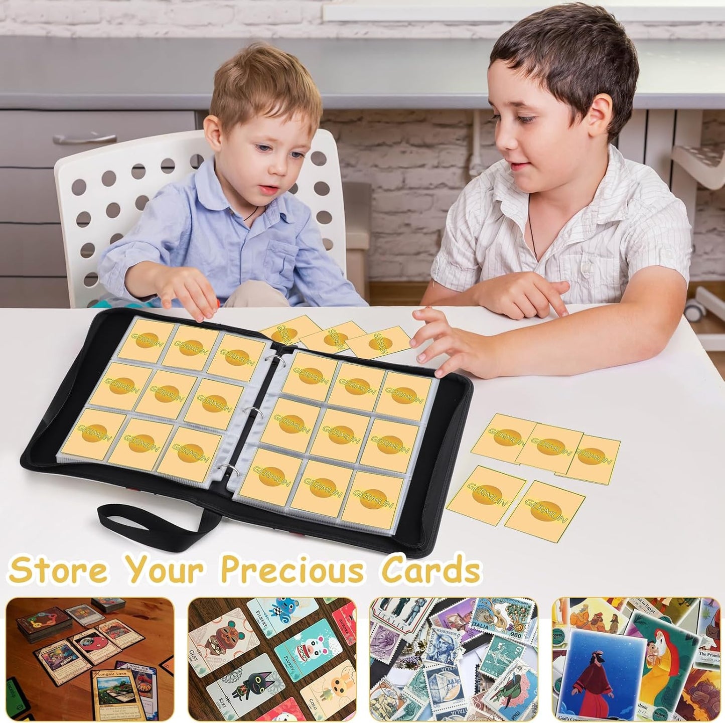 Baseball Card Binder - 9 Pocket, Premium PU Card Book, Card Holder Binder, Compatible with MTC, TCG, Game & Sports Cards