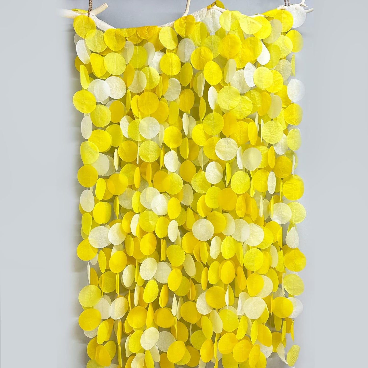 Party Decor - Gradient Yellow Backdrop and Tissue Paper for Birthday, Baby Shower and more