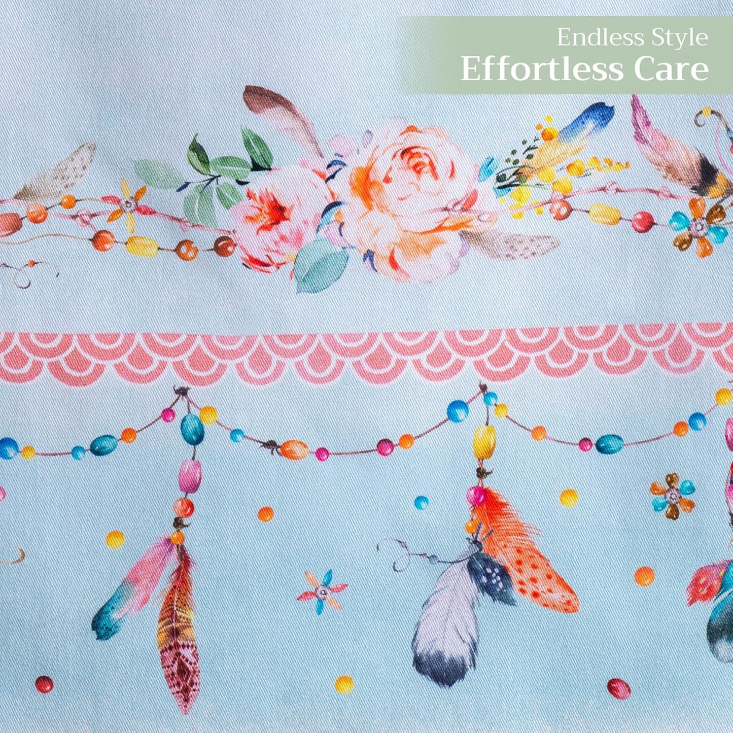 Maison d' Hermine Table Runner 100% Cotton Single Layer Table Runners 108 inches Long Decorative for Home Kitchen Dining Party Baby Shower Wedding Bridal Shower Spring Summer (Ibiza, 14.50" x 108")