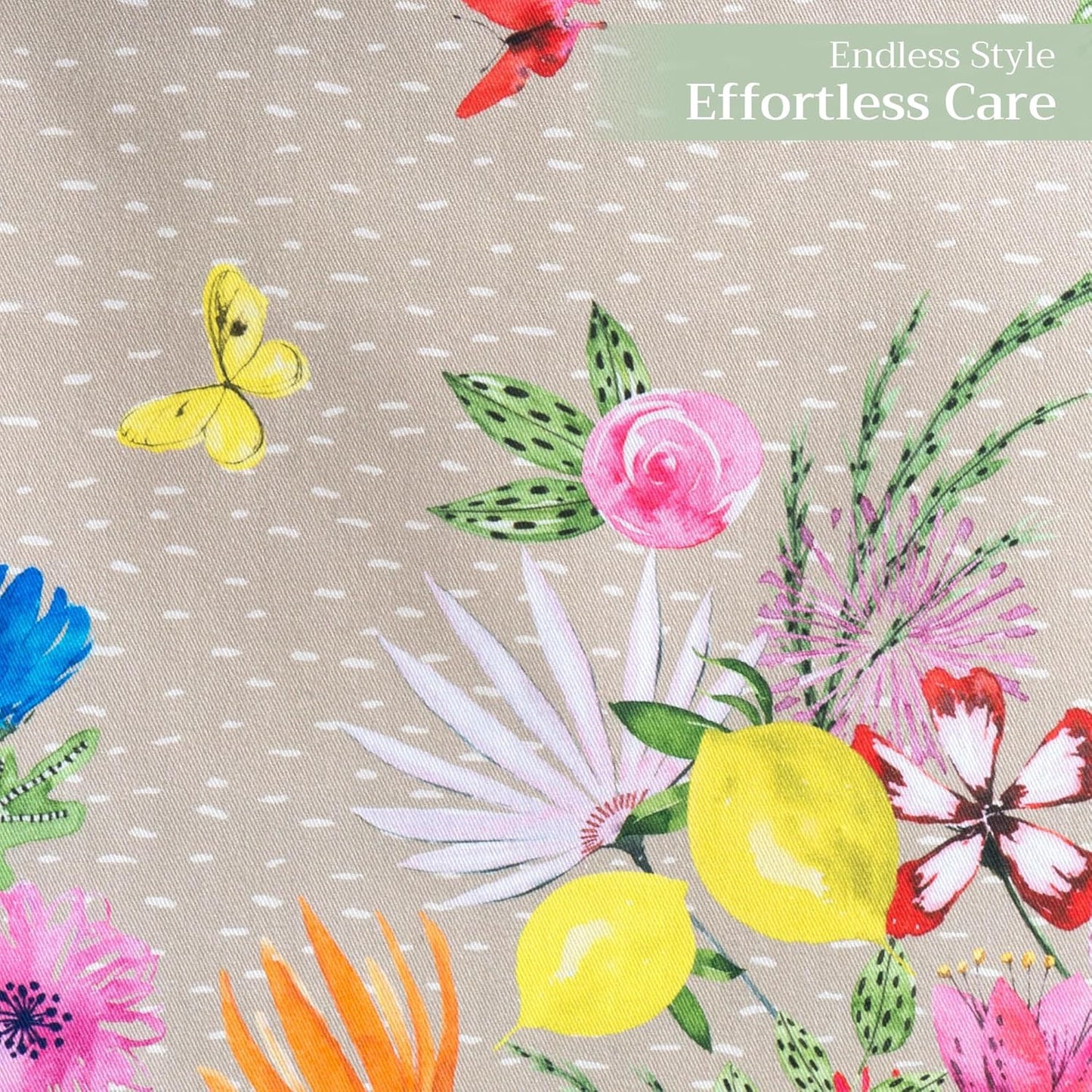 Maison d' Hermine Table Runner 100% Cotton Double Layer Table Runners 72 inches Long Decorative for Home Kitchen Dining Party Wedding Bridal Shower Spring Summer (Jardin D'Ete - Fog, 14.50" x 72")