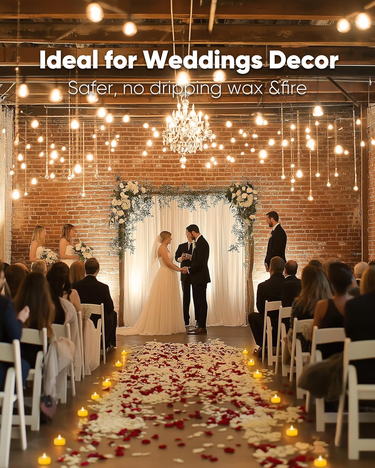 Amagic 24 Pack Timer Tea Lights Candles Battery Operated Candles with 6H Timer, Auto On Daily, Flickering LED TeaLights for Wedding, Table Centerpiece, Home Decor, Christmas, Halloween, Ivory Base