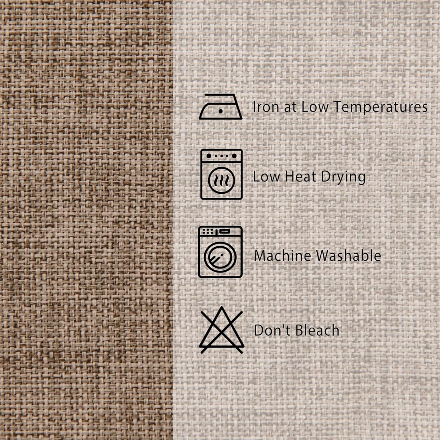 Hiasan 2 Pack Faux Linen Rectangle Tablecloth - Wrinkle and Stain Resistant Washable Table Cloth for Kitchen Dining Room Holiday Table Cover for Dinner, Khaki, 60 x 140 Inch