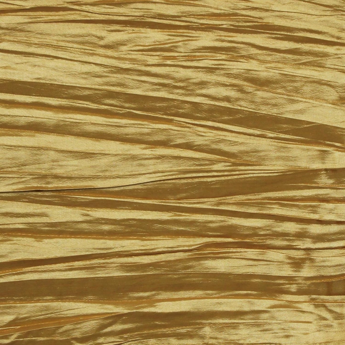YOUR CHAIR COVERS - 90 x 132 inch Rectangular Crinkle Taffeta Tablecloth - Gold, Rectangle Table Linens for 6 ft Rectangular Tables, Wedding Crushed Table Cloth