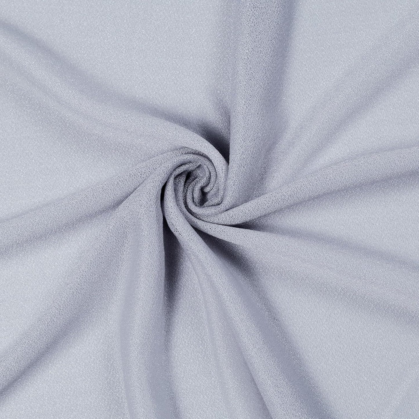 VDS Pack of 2 Panel (30 Inch X 100 Feet) Wedding Arch Draping Fabric Sheer Chiffon Fabric Drapery for Wedding Ceremony Reception Swag Backdrop Canopy Chuppah ARBO Altars Decoration (Cool Grey)