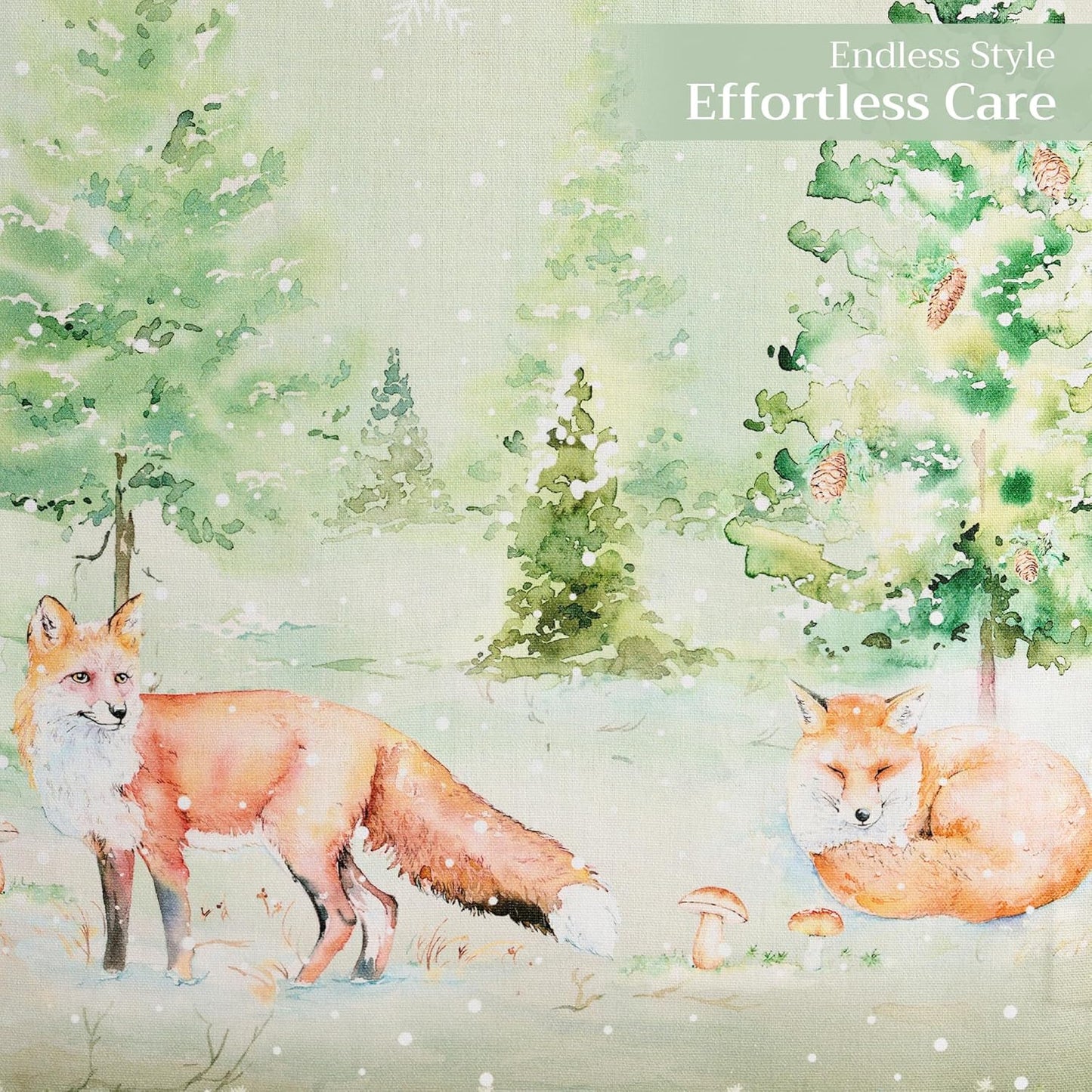 Maison d' Hermine Table Runner 100% Cotton Single Layer Table Runners 72 inches Long for Thanksgiving Christmas Decorations Home Kitchen Dining Party Wedding (Winter Mornings, 14.5" x 72")