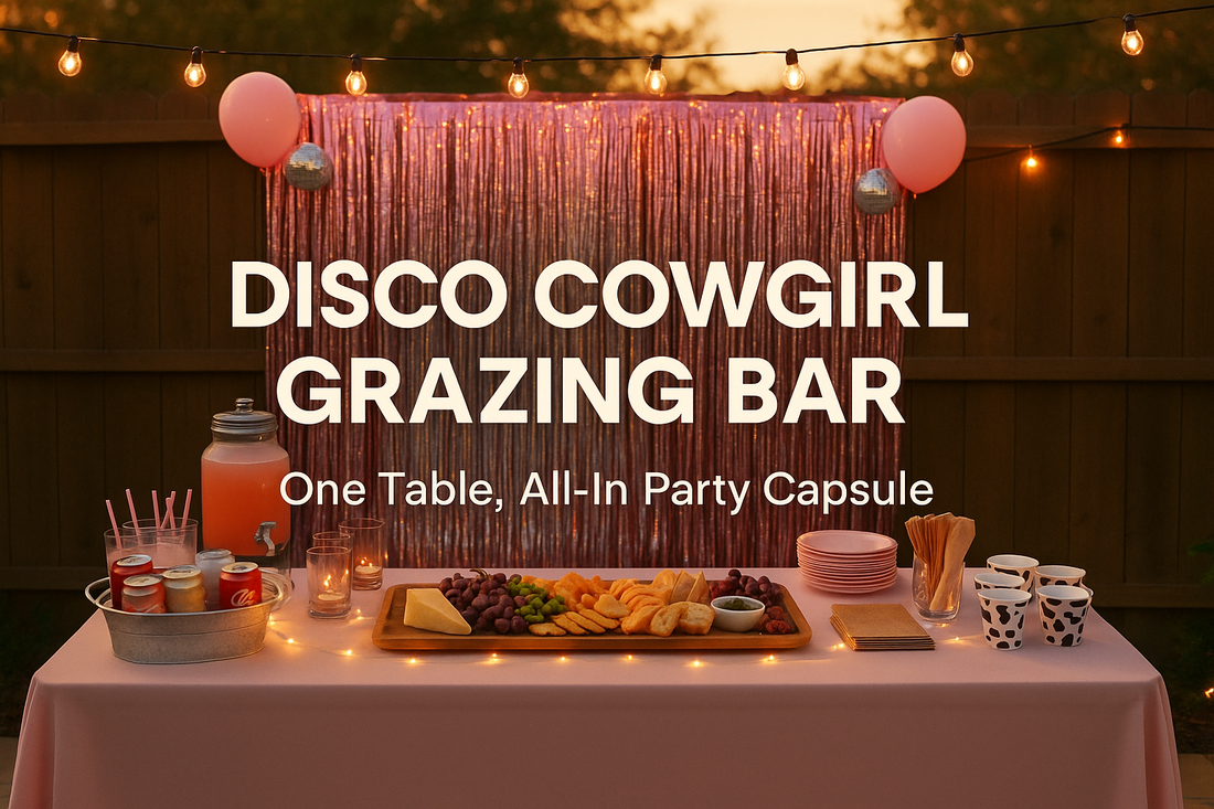 The 2025 Disco Cowgirl Grazing-Bar Capsule: Turn One Table into a Self-Serve Party Zone