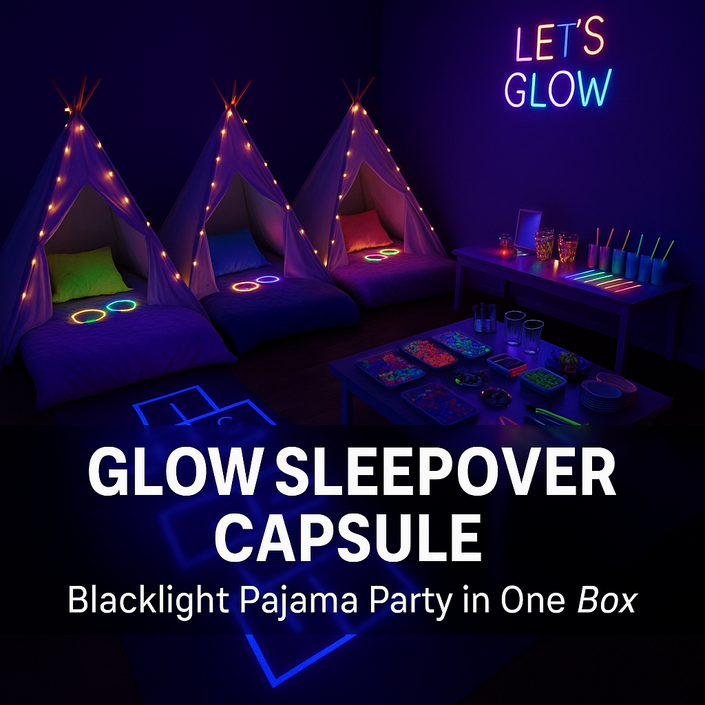 The 2025 Glow Sleepover Capsule: Blacklight Pajama Party in One Box