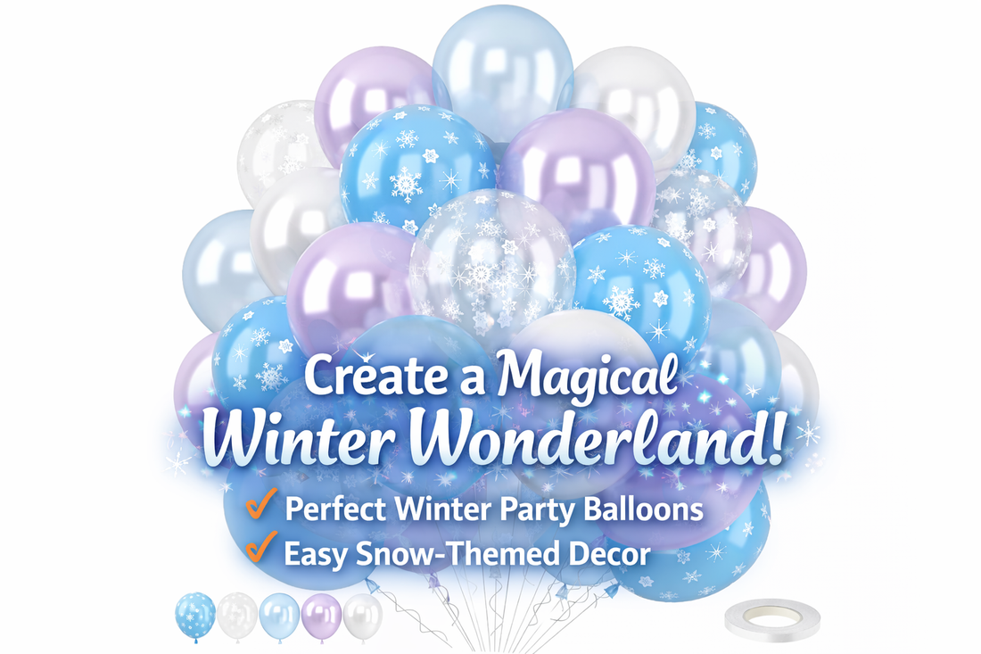 Winter ONEderland Done Right: A Pearl Purple & Blue Balloon Set That Makes Any Party Look Professional