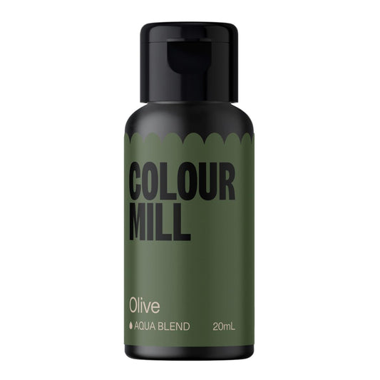 Colour Mill Aqua Blend Water-Based Food Coloring, 20 Milliliters Olive