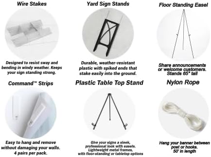 Wedding Welcome Sign, Minimalist Welcome Sign, 12" x 18" (Small), 27" (Medium), 36" (Large), Plastic, Modern, Pole Mount, Weather