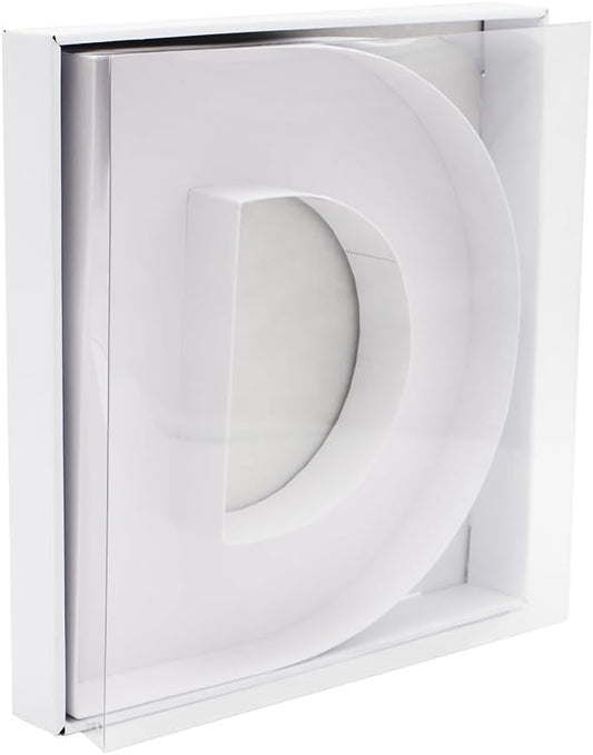 12" Fillable Cardboard Letter Charcuterie Gift Cupcake Box With Cover Sweets Packaging (D)