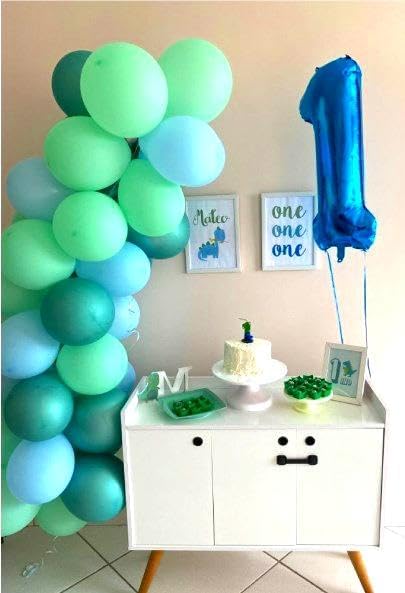 Blue Jumbo Number 100 Balloon 40 Inch, Baby or Special Celebration 100 Days 100th Birthday Balloons Supplies, Foil Helium Birthday Giant Balloon Decorations