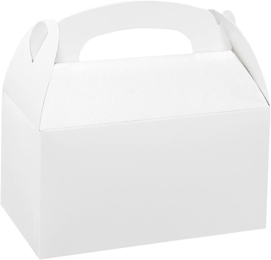 Xxcxpark 24 PCS White Gift Boxes 6.2x3.5x3.5 inches, Party Favor Kraft Paper Gift Packaging Box with Lid for DIY Crafting, Cube, Cupcake, Kraft Present Boxes for Birthday, Wedding