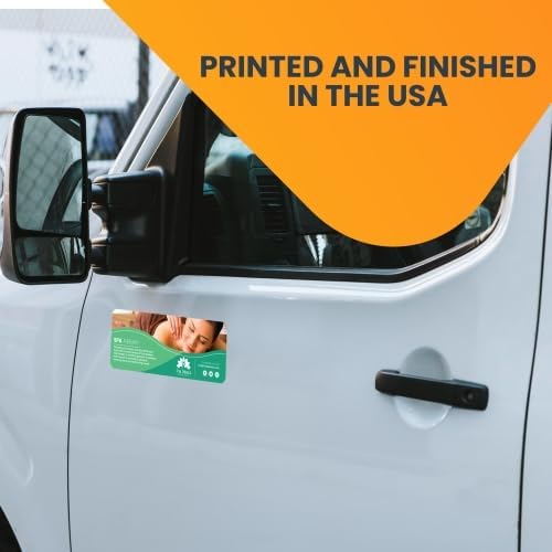 Magnet Me Up Custom 8x3 Inch Rectangle Magnet, Customizable for Businesses, Advertising, Personal Use, Gifts, Choose Your Text, Upload Image, Magnetic Vinyl for Vehicles and Any Magnetic Surface