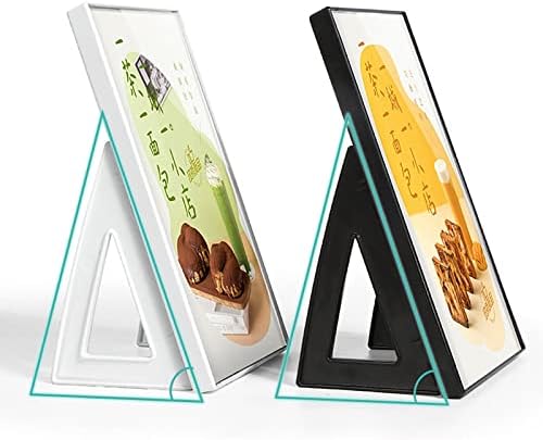 ABS Plastic Sign Holder，Menu Displays L Shape Sign Stand Vertical/Horizontal Use (White A3 297×420mm/11.69×16.54inches)