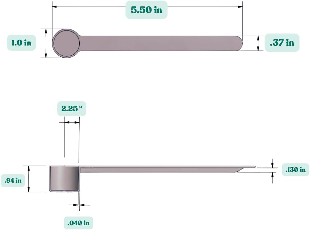 9 mL (9 CC) Long Handle Scoop for Measuring Coffee, Pet Food, Grains, Protein, Spices and Other Dry Goods (Pack of 10)