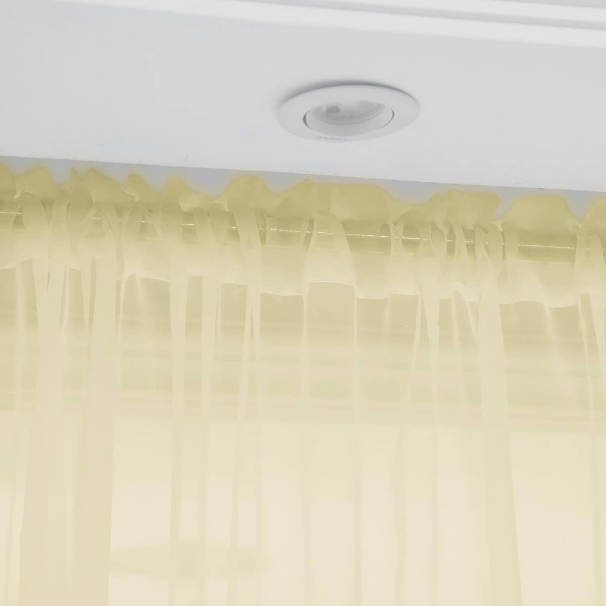 Window Light Yellow Sheer Curtains 84 Inches Long 2 Panels Sheer Curtain Basic Rod Pocket Panel for Bedroom Children Living Room Yard Kitchen (Light Yellow, 52" W x 84" L | 2 pcs)