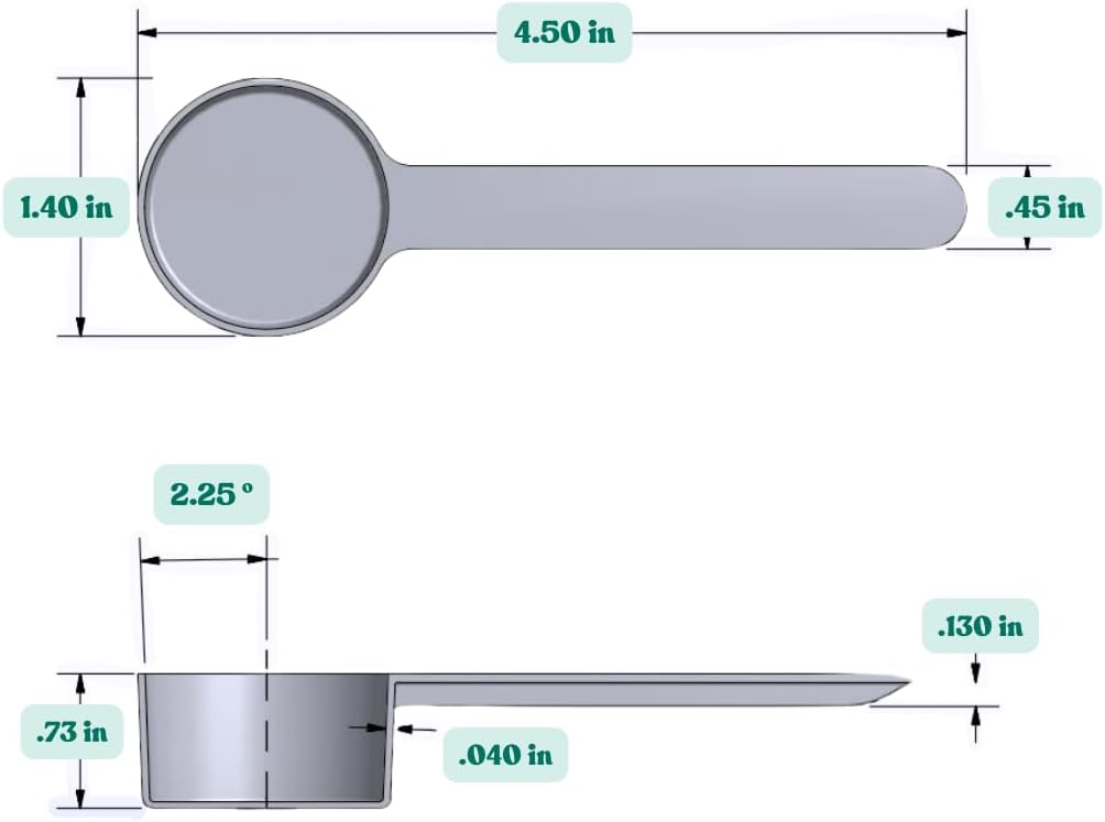 1 Tablespoon (1/2 Oz. | 3 Teaspoon | 1/16 Cup | 14.8 mL) Long Handle Scoop for Measuring Coffee, Pet Food, Grains, Protein, Spices and Other Dry Goods (Pack of 100)