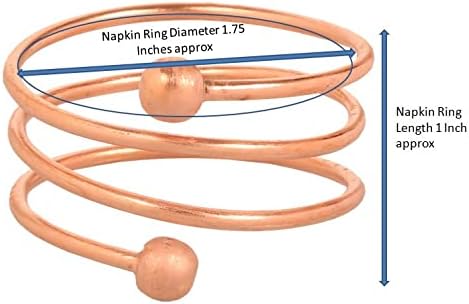 Gorgeous Beautifully Handcrafted Stunning Spiral Large Size Party Dining Table Napkin Holders in Copper Finish (Set of 6)