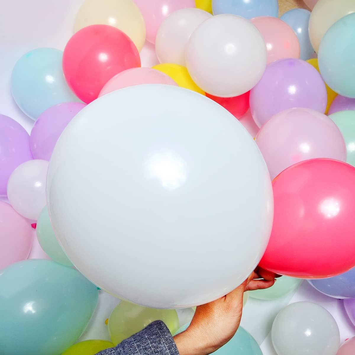 200 Pcs Pastel Balloons 10 Inch and 5 Inch Assorted Macaron Candy Colored Latex Balloons Pastel Rainbow Balloons Different Sizes 12 Kinds Colors Party Balloons