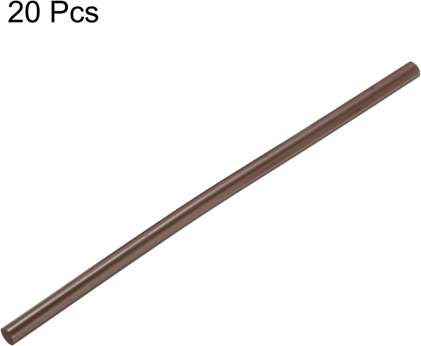 uxcell 20pcs Hot Glue Sticks for Glue Gun 7mm/0.28-inch x 8-inch Mini Hot Melt Adhesive Glue Stick Brown