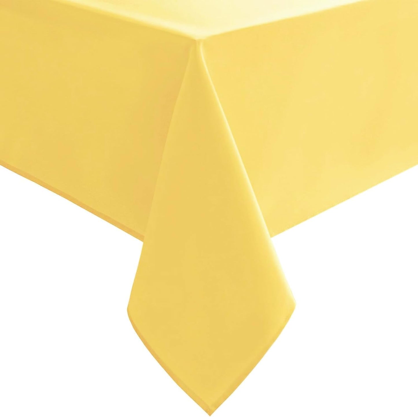 Hiasan Waterproof Tablecloth Rectangle - Washable Fabric Table Cloth for Dining Room Kitchen Birthday Party and Outdoor Use, Yellow, 54 x 120 Inch