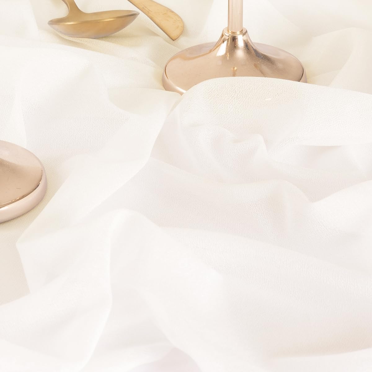 MLMW Wedding Arch Draping Fabric 1 Panel 29" x 20Ft Ivory Sheer Wedding Arch Backdrop Drapes Outdoor Curtain for Ceremony Party Background Ceiling Decor