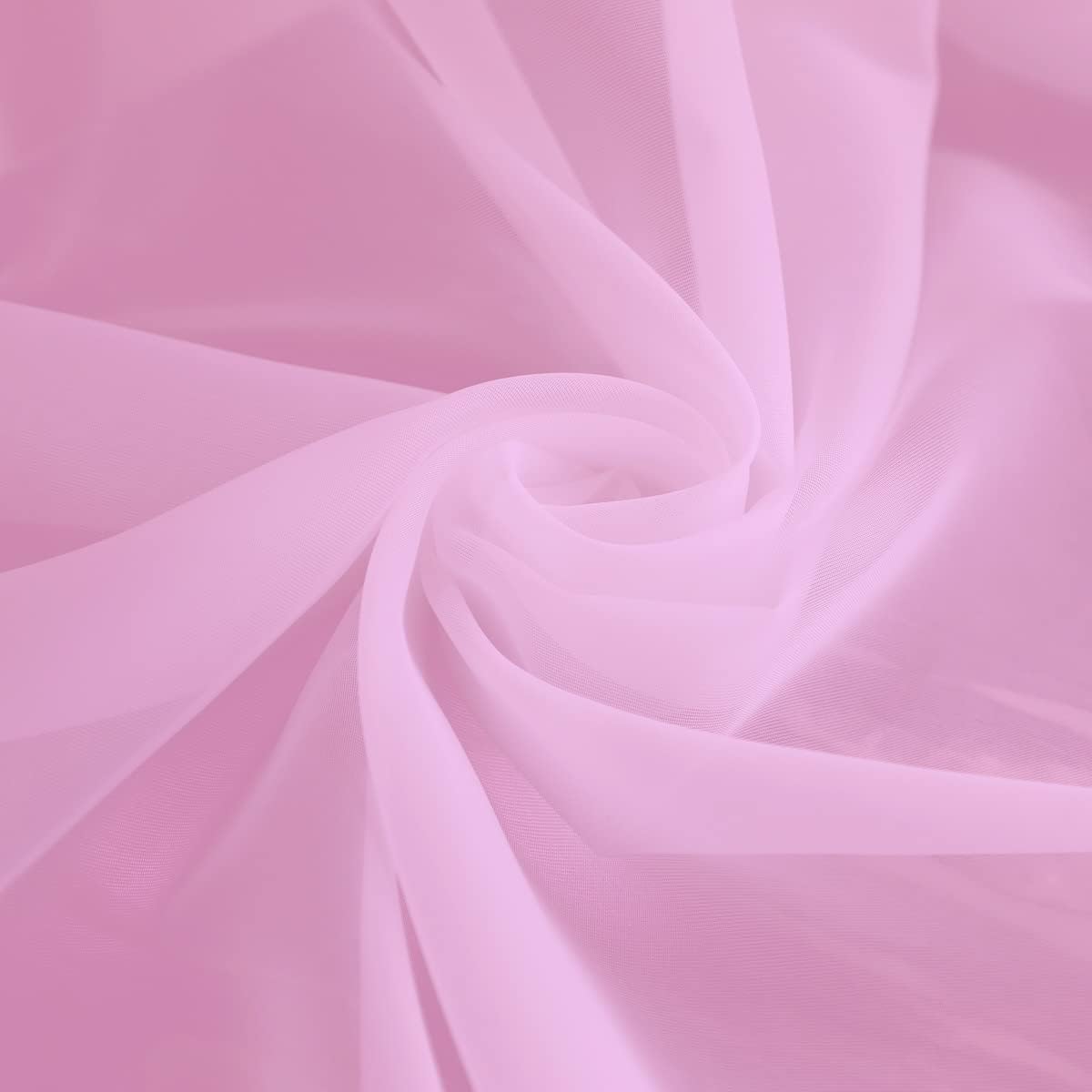 Window Pink Sheer Curtains 145 Inches Long 2 Panels Sheer Curtain Basic Rod Pocket Panel for Bedroom Children Living Room Yard Kitchen (Pink, 52" W x 145" L | 2 pcs)