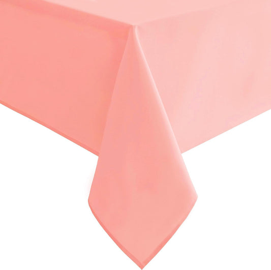 Hiasan Rectangle Tablecloth Rose Pink - Wrinkle Resistant and Waterproof Washable Polyester Fabric Table Cloth for Dining Party and Outdoor Use, 60 x 140 Inch