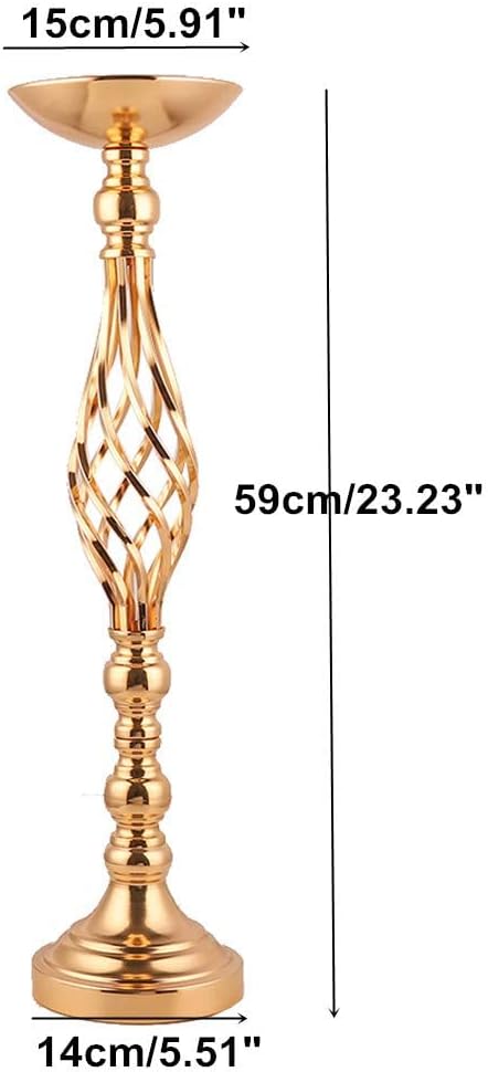 Wedding Centerpieces for Reception Tables, Twist Candleholder Stands, Flower Arrangement Vases, Metal Centerpieces for Wedding Road-Leading Party Home Decor