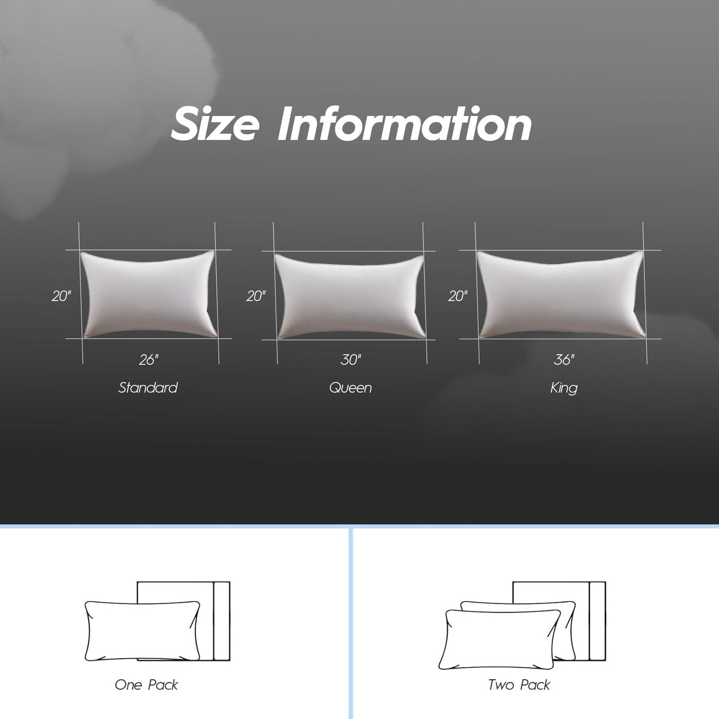 Globon Luxury Down Pillow Queen Size, Firm Hotel Collection Bed Pillow with 100% Cotton Cover, Down Surrounded Feather Pillow, 20x30 Inches (1 Pack)