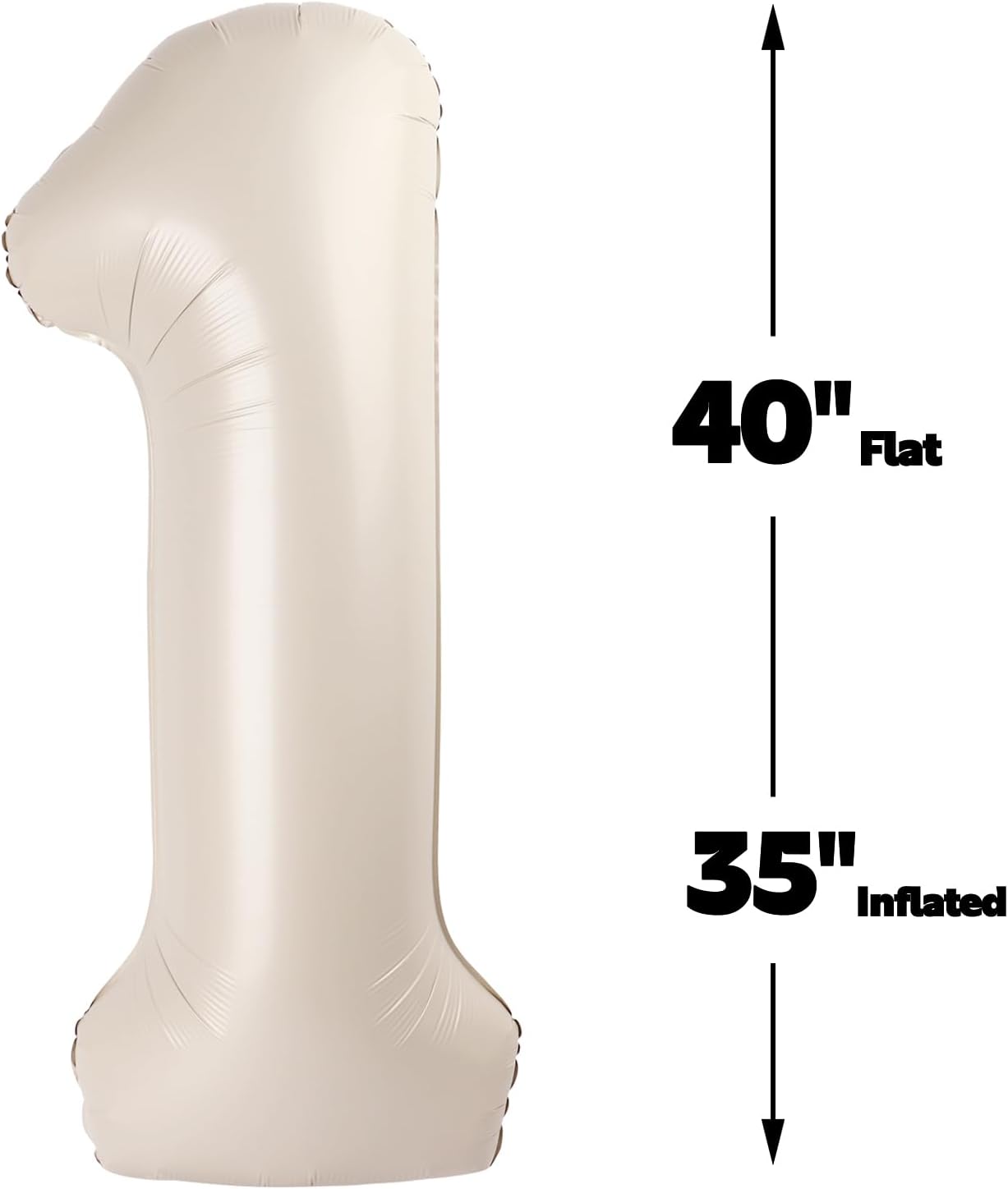 40 Inch Cream White 13 31 Large Number Balloon, 13 31 Cream White Birthday Party Decorations, Number 13 31 Foil Balloons for Anniversary Party Graduations Celebration Supplies