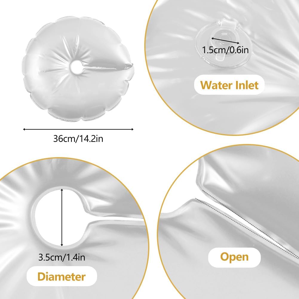 White Balloon Arch Weights, Heavy Duty Water-Filled Base Weights for Party Backdrop Stand Frames, Thickened Water Bag Base (8 Pcs)