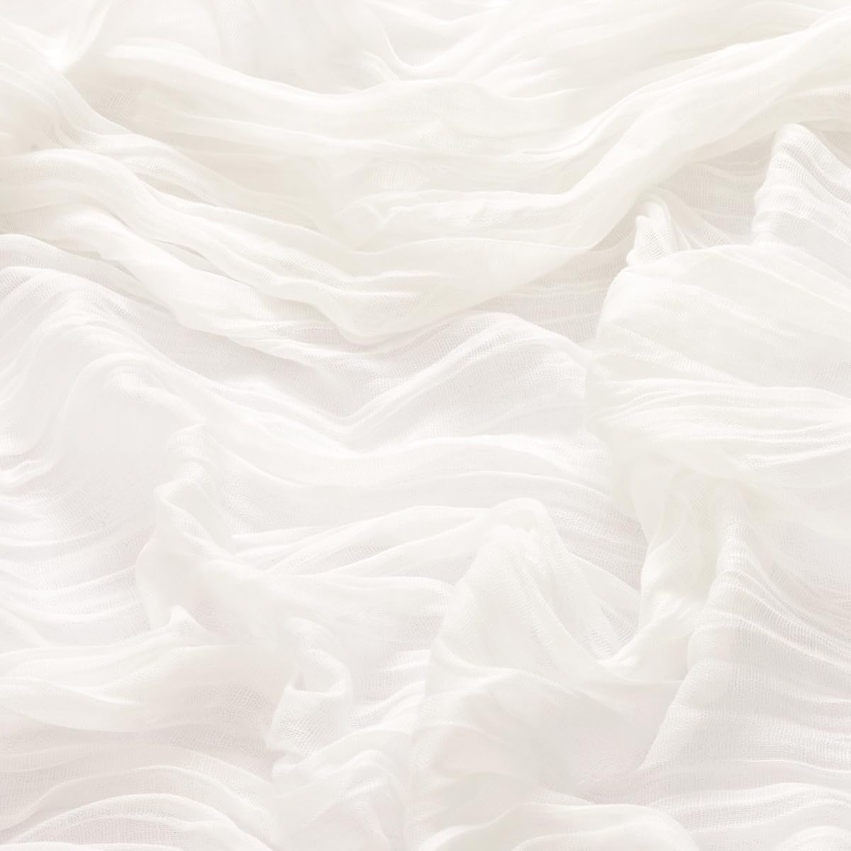 MLMW Ivory White Table Runner Cheesecloth Boho Gauze Rustic Cheese Cloth Table Runner 160 inch Sheer 13.3ft for Thanksgiving Wedding Party Baby Bridal Shower Birthday