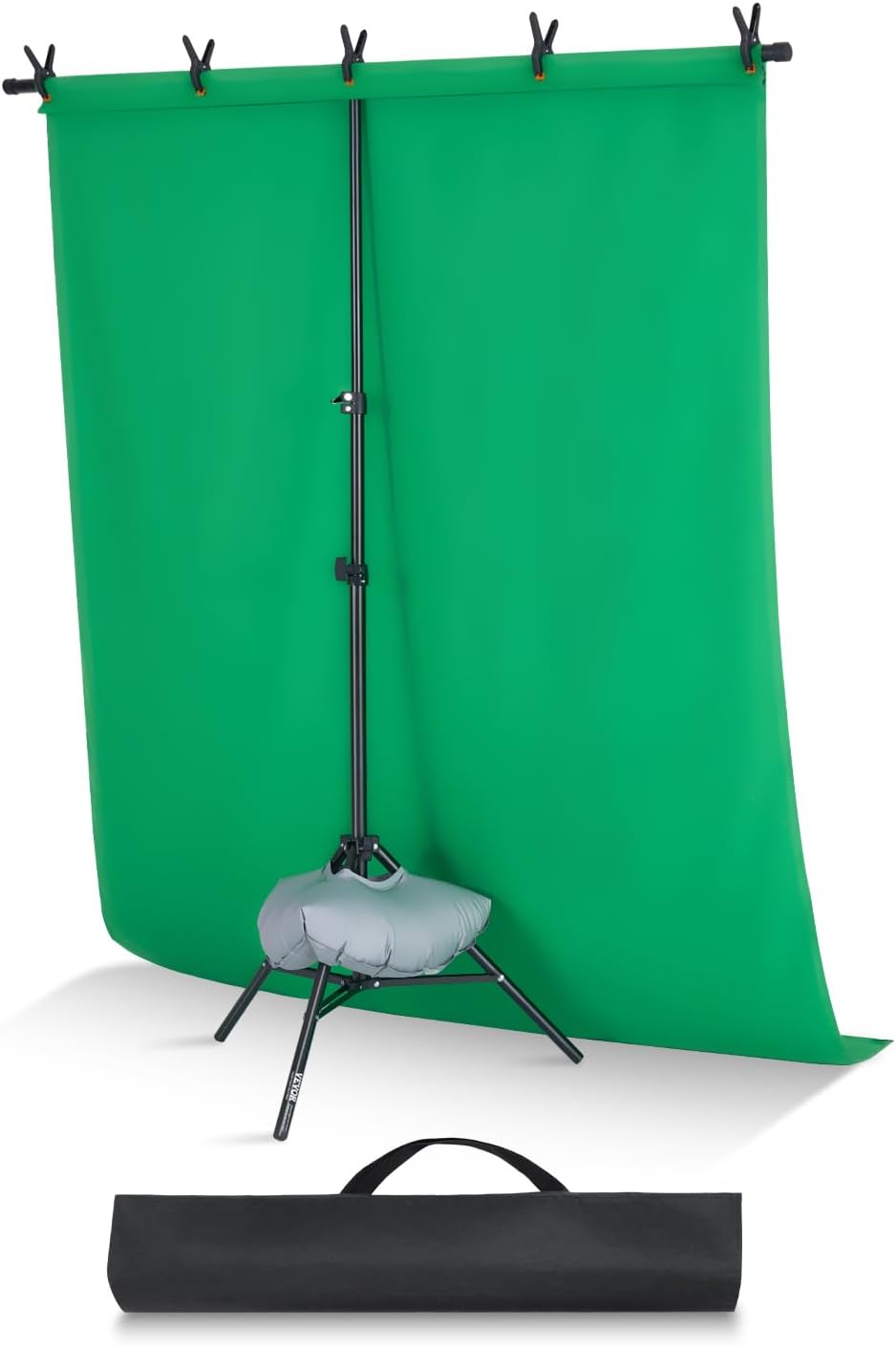 VEVOR Backdrop Stand, 5 x 6.5 ft Adjustable Photo Backdrop Stand Kit, Portable Background Backdrop Stand with 3 Crossbars, Heavy Duty Projector Screen Stand, for Wedding, Photo Video Studio & Party