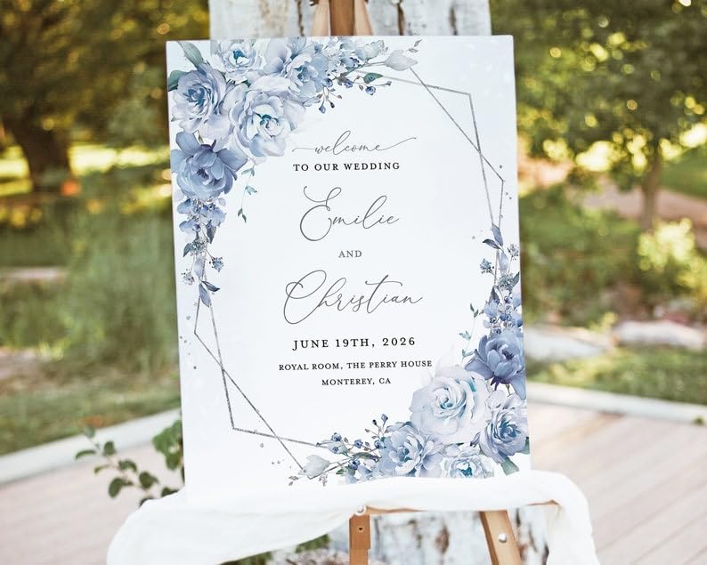 Sage Wedding Welcome Sign Template | Printable Greenery Gold Welcome Sign | Eucalyptus Wedding Welcome Board | Wedding Signs for Ceremony