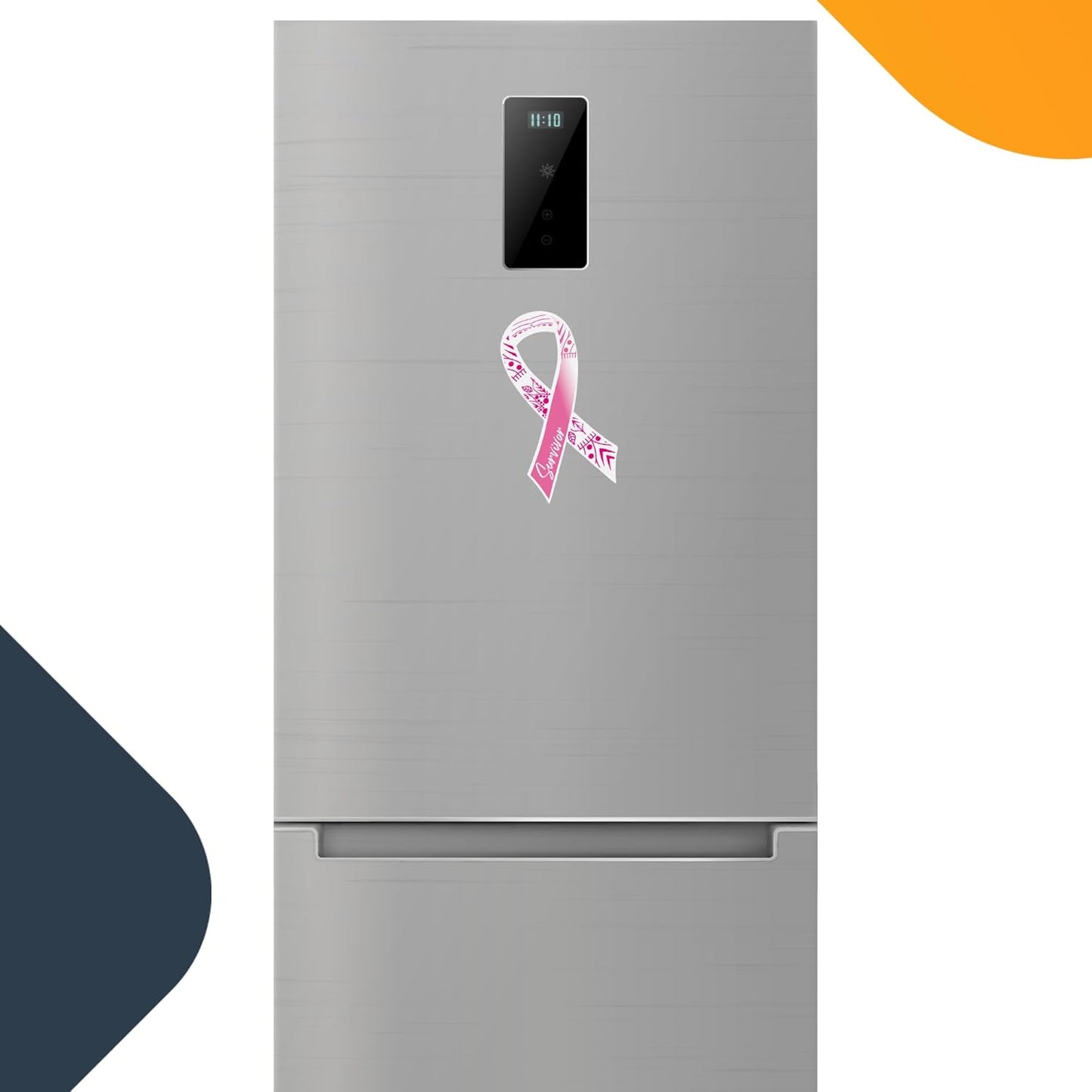 Magnet Me Up Breast Cancer Awareness Pink Mandala Survivor Ribbon Magnet Decal, 3.5x7 Inches, Automotive Magnet for Car Truck SUV, Celebration of Strength, Admiring Survivors, Crafted in USA