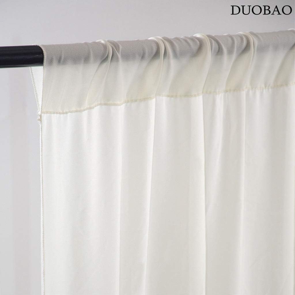 DUOBAO Ivory Sheer Chiffon Backdrop Curtains 108"" Long | 2 Panels | Perfect for Wedding Ceremonies, Beach Parties, Home Decor, and Events | Cream Drapes