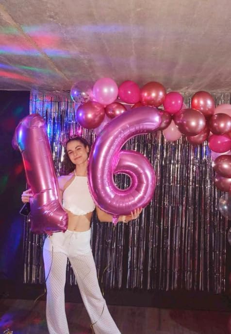 Pink 9 Number Balloon 40 Inch, Jumbo Giant Happy 9th 19 29 39 49 99 Birthday Party Decorations, Large Nine Mylar Foil Anniversary Birthday Party Engagement Decorations