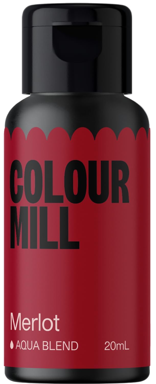Colour Mill Aqua Blend Water-Based Food Coloring, 20 Milliliters Merlot