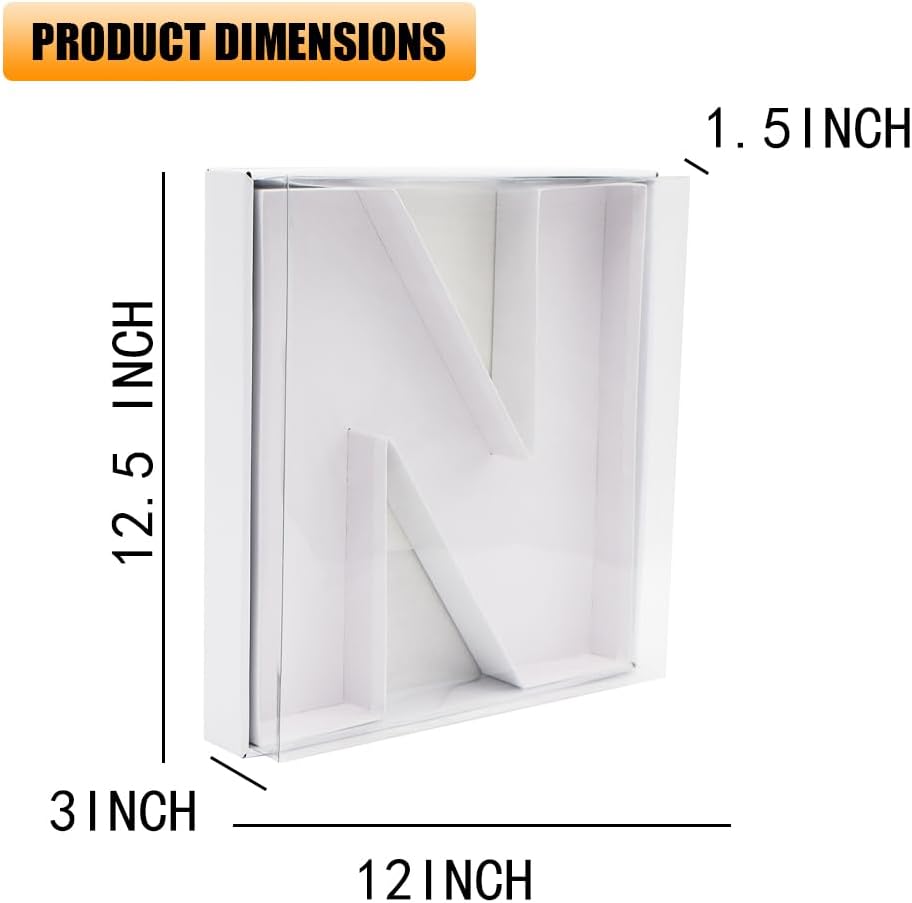 12" Fillable Cardboard Letter Charcuterie Gift Cupcake Box With Cover Sweets Packaging (N)