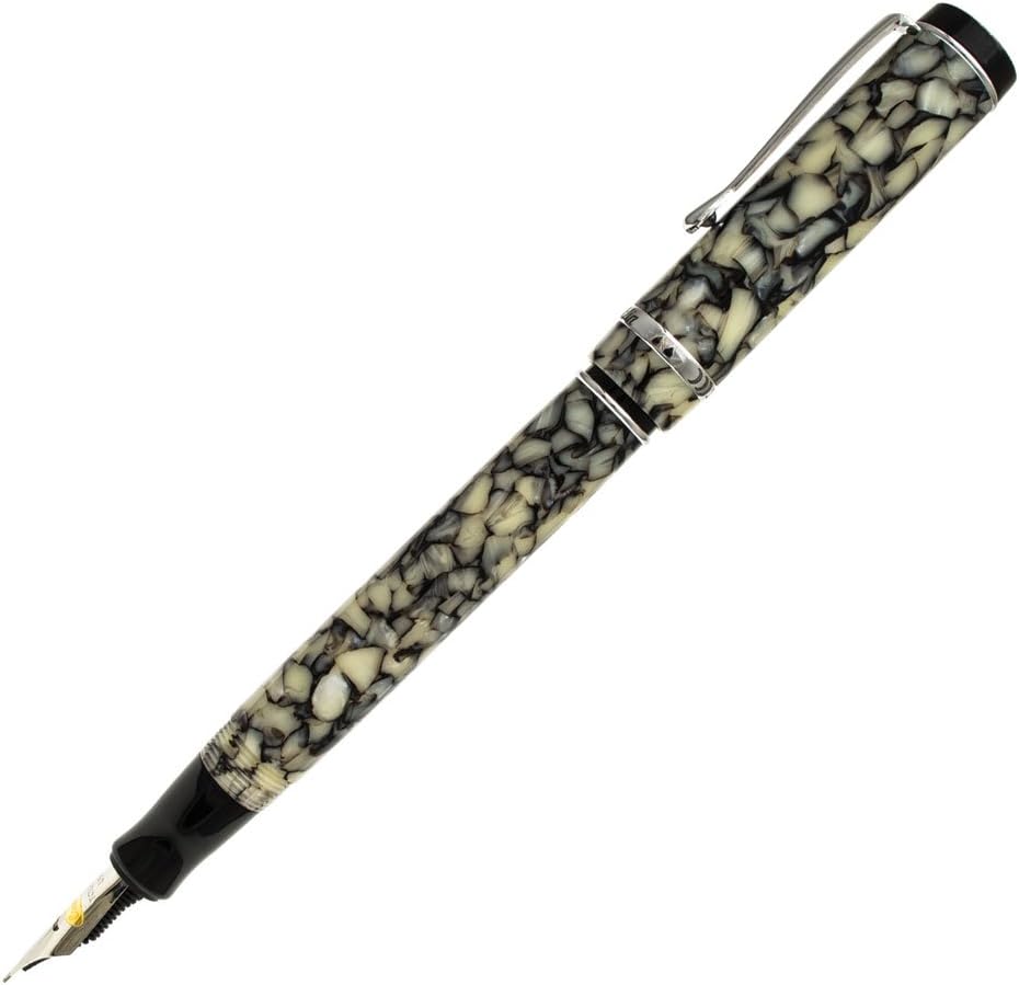 Conklin Duragraph Fountain Pen Cracked Ice - Fine Nib, Luxury Writing Instrument, Premium Resin Finish