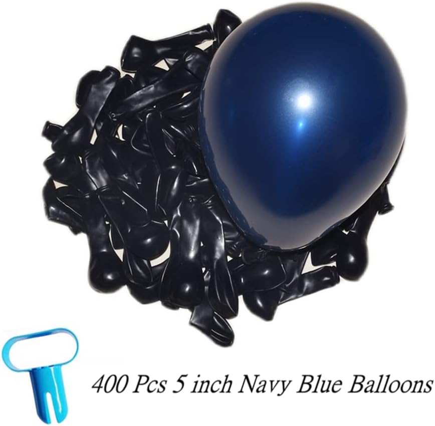 400 Pack 5 Inch Navy Blue Latex Balloons Helium Balloons Party Balloons Decorations Supplies