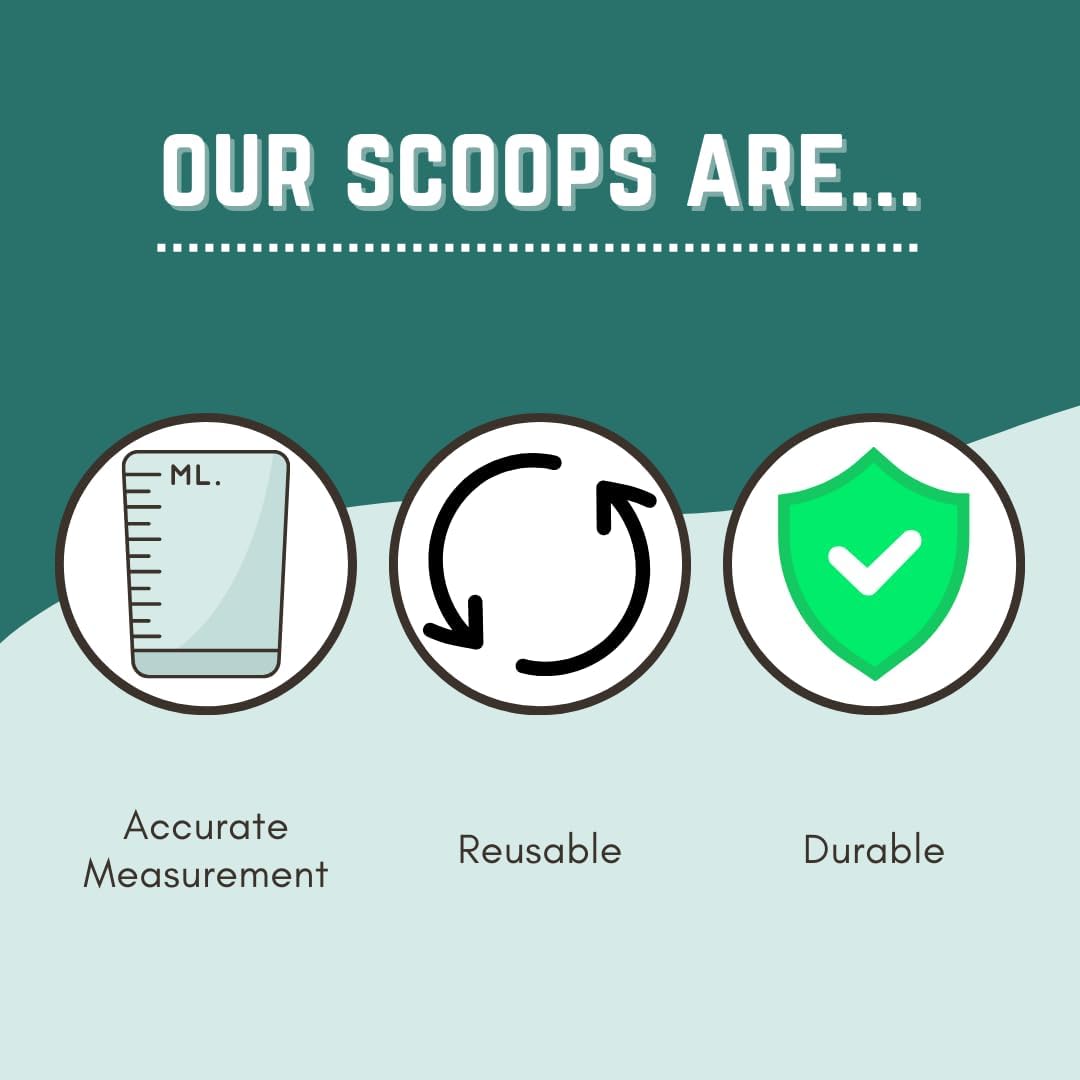 4 Teaspoon (20 mL) Long Handle Scoop for Measuring Coffee, Pet Food, Grains, Protein, Spices and Other Dry Goods (Pack of 10)