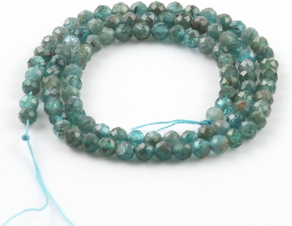 Song Xi 180pcs 2mm Natural Kyanite Gemstone Beads Faceted Round Loose Stone Beads for Jewelry Making