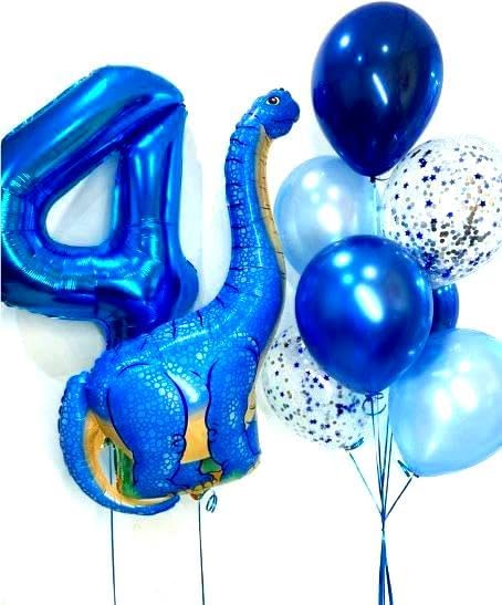 40 Inch Navy Blue Large Number 4 Birthday Balloon, Giant Number Four 14 24 34 40 44 Balloons, Foil Mylar Big Balloons for Anniversary Graduation Supplies Decorations