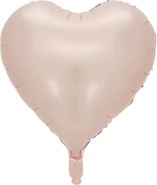 10pcs Baby Pink Heart Balloons - 18 Inch Light Pink Heart Shapes for Baby Shower, Wedding, Valentine's Day Decorations