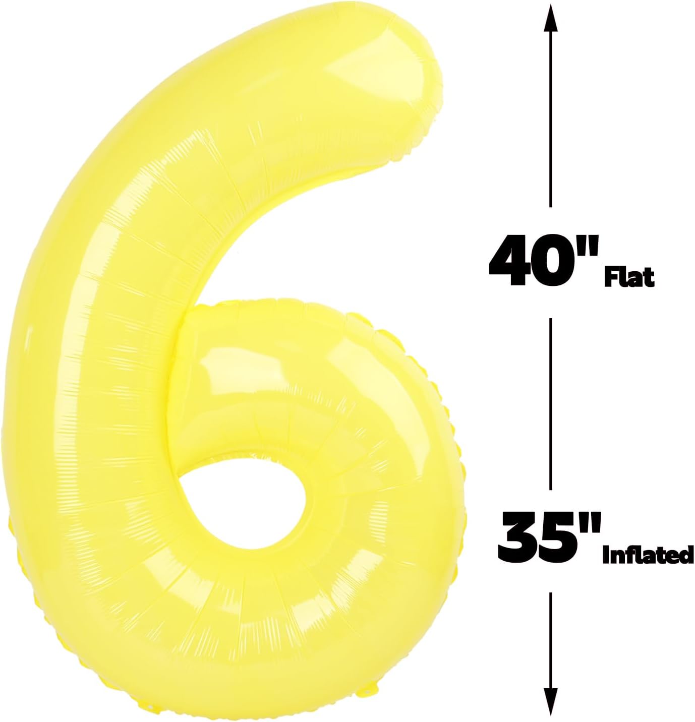 Number Balloon 6 Yellow Macaron