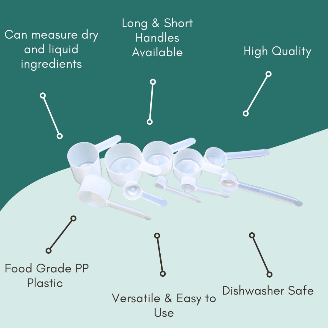 148 mL (148 CC | 5 Oz.) Long Handle Scoop for Measuring Coffee, Pet Food, Grains, Protein, Spices and Other Dry Goods (Pack of 5)