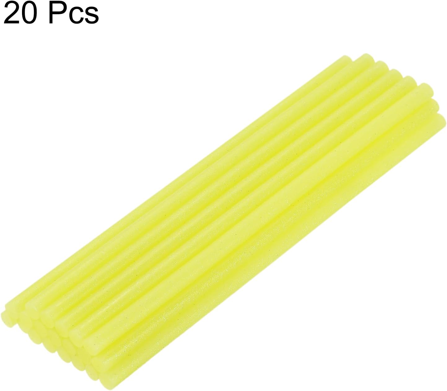 uxcell 20pcs Hot Glue Sticks for Glue Gun 7mm/0.27-inch x 8-inch Mini Hot Melt Adhesive Glue Stick Glitter Yellow